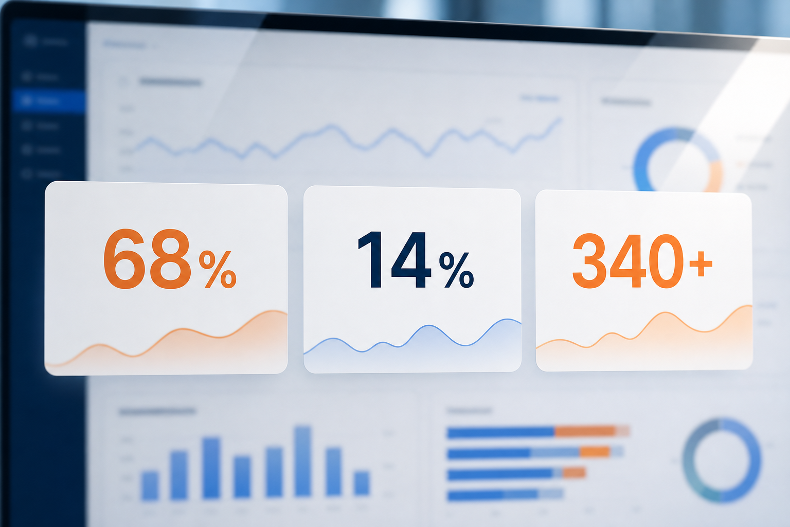 Digital out-of-home sales benchmarks showcasing typical sales lift and engagement metrics across retail environments.