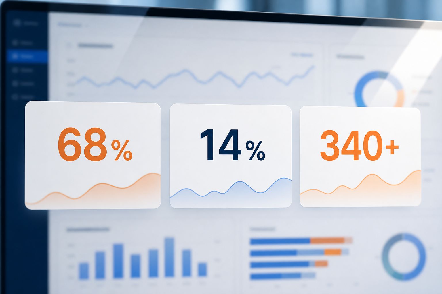 Digital out-of-home sales benchmarks showcasing typical sales lift and engagement metrics across retail environments.